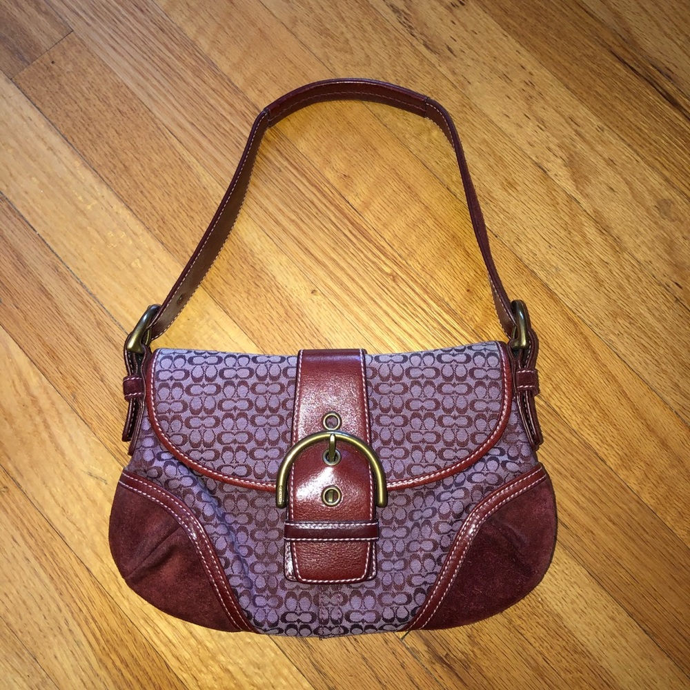 Vintage suede Coach purse